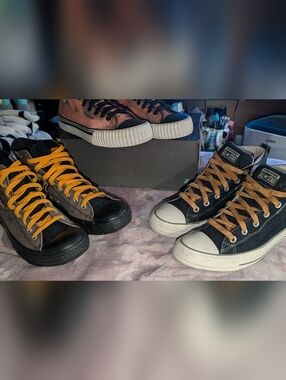 Bundle Three Pairs Converse Chuck's Sailor Jerry PF Flyers Rock And Roll Skate